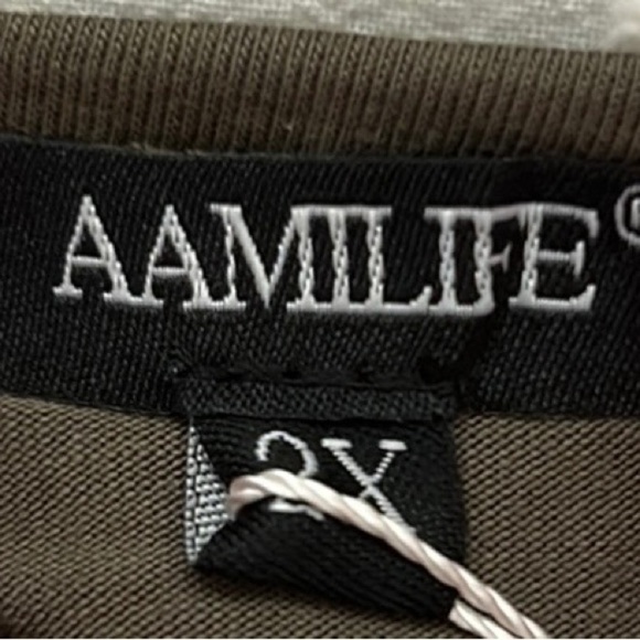 NWT Aamilife Womens Plus long sleeve shirt. Women’s size 2x. Green w/lace. - Picture 6 of 6